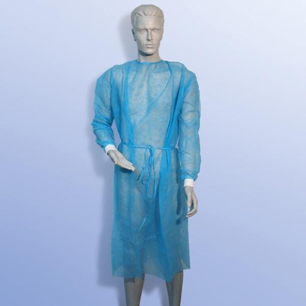 Vlies Besucherkittel blau Gr. L/XL, 120 x 144 cm